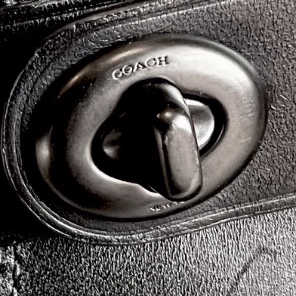 Coach Moto Bootie Heel Black Leather Women’s Size 8.5 - Picture 6 of 11